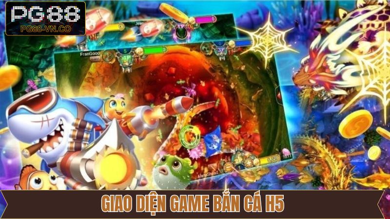 Bắn cá H5 - Siêu Phẩm Đổi Thưởng Được Săn Đón Tại PG88  3 Thiết kế giao diện và âm thanh săn cá sống động
